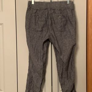 Athleta 100% Linen cropped pants